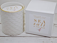 Mia Scalloped Vessel - Sea Salt & Orchid